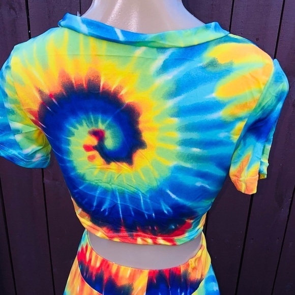 Tye-Dye Matching Set  [Blue Green] - Picture 6 of 10